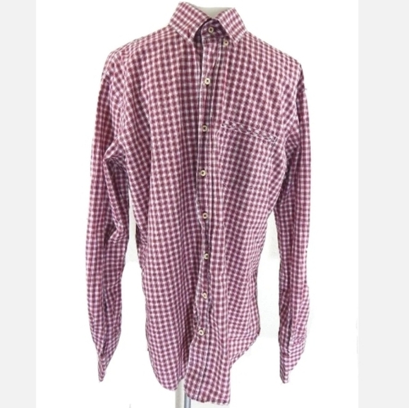 Hammer Made Red White Check Button Down - Picture 1 of 4